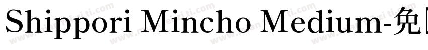 Shippori Mincho Medium字体转换